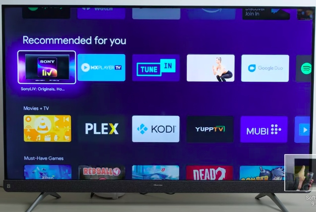 android OS on the hisense tornado tv